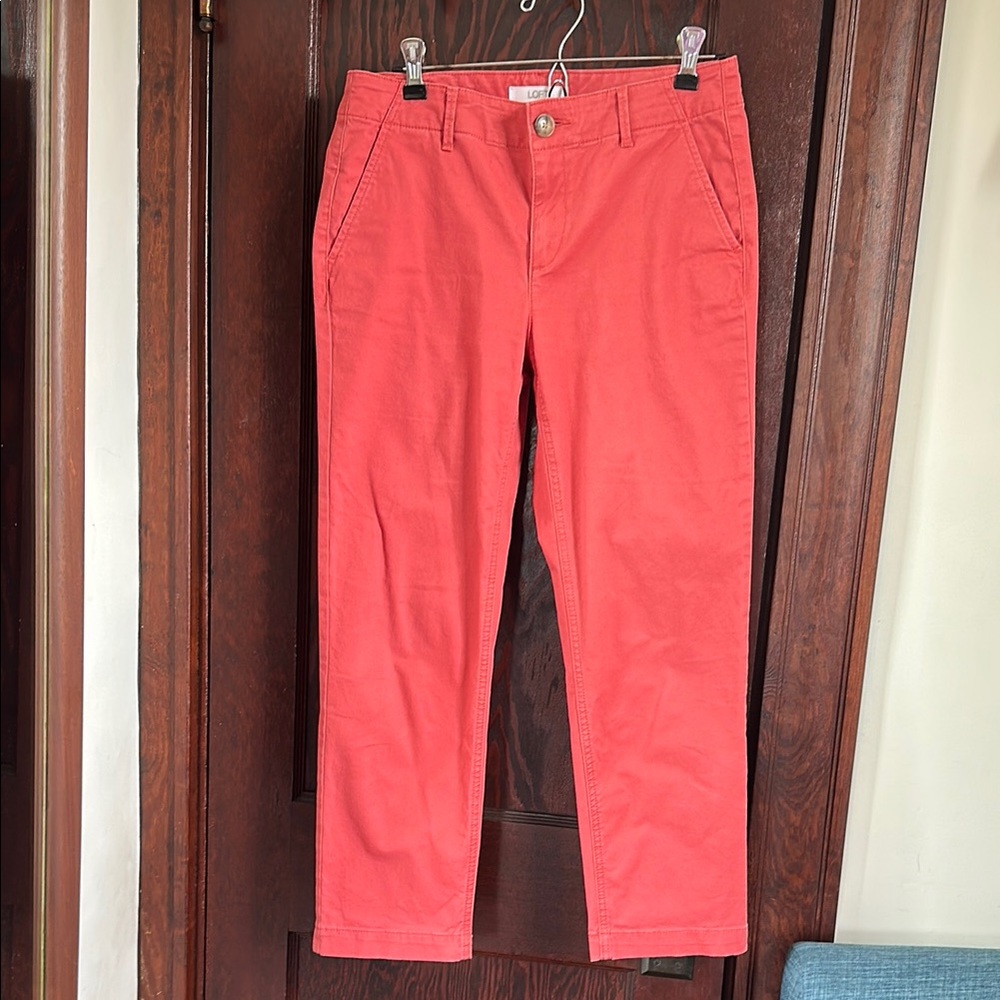 LOFT Coral Ankle Cropped Pants